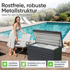 Hortus Home Auflagenbox 385 L – wasserdicht & belüftet, aus Metall