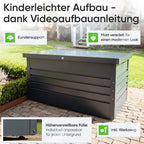 Hortus Home Auflagenbox 385 L – wasserdicht & belüftet, aus Metall